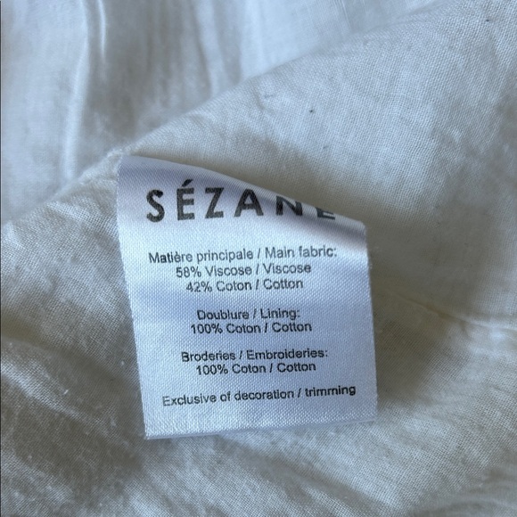 Sezane White Lace-Trimmed Dress - Picture 6 of 8